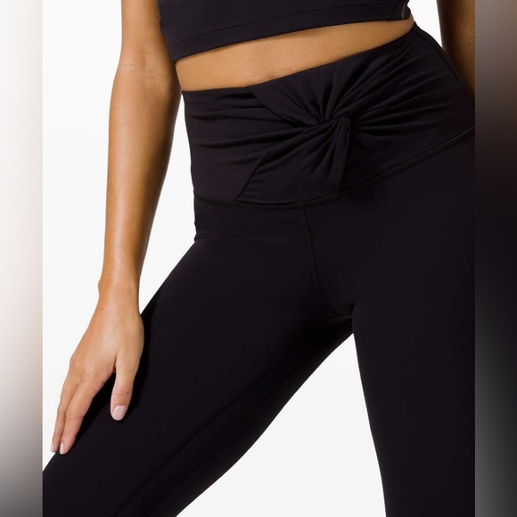 Lululemon Black Align High-Rise Tight 28" Twist Waist Leggings Ankle Full Length - Picture 2 of 16